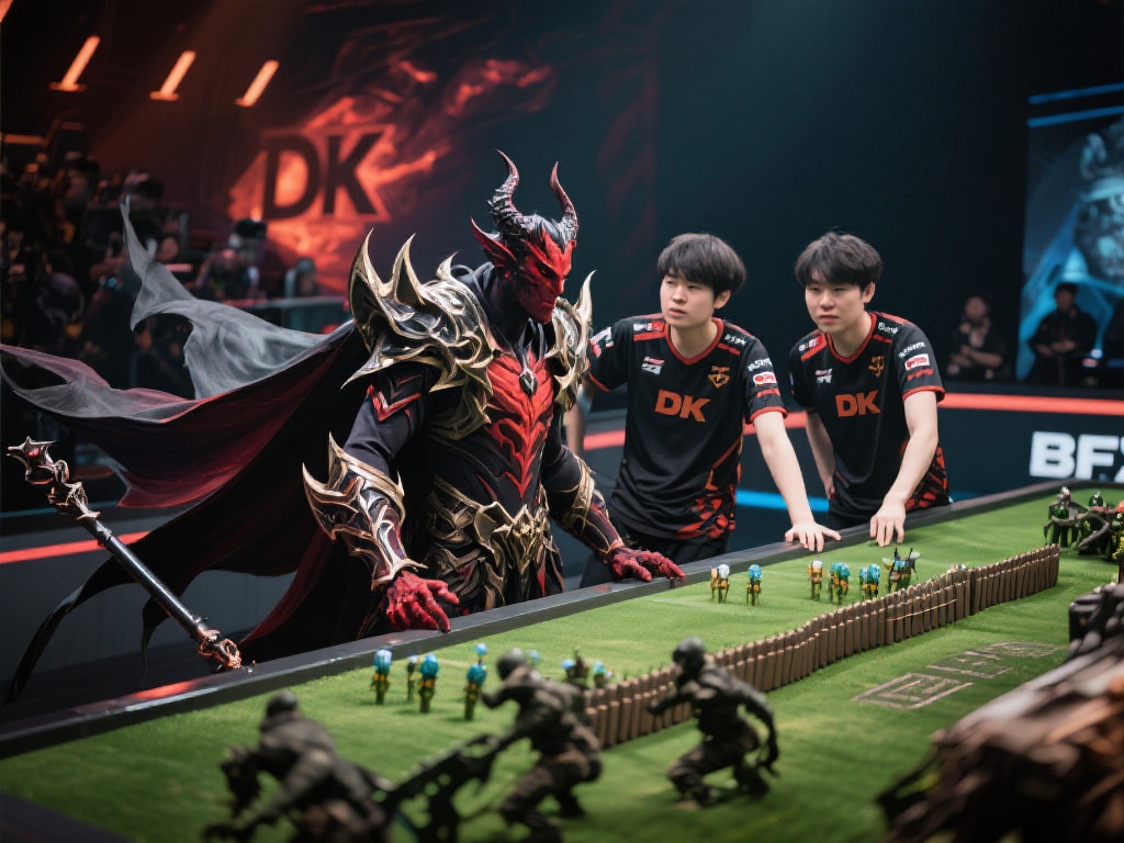 DK通过上路剑魔的稳定发育，以及下路双人