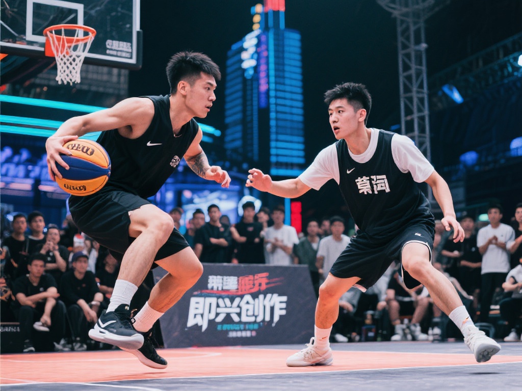 街球大战:曹岩巧破杨政,北京瓷器厂三分领先 街球向来被认为是篮球的一种自由表达方式,